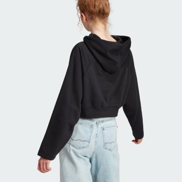 Adidas The Safe Place Crop Hoodie, Black, Small/medium - Picture 7 of 8